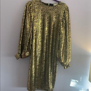 Gold Animal Print Dress